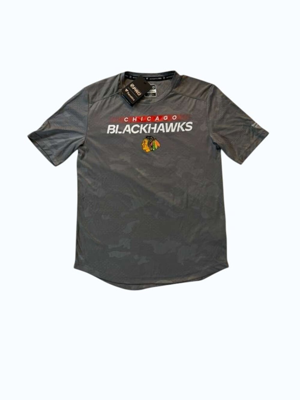 Fanatics Pro Chicago Blackhawks Gray Camo Performance Tee NWT Size M
